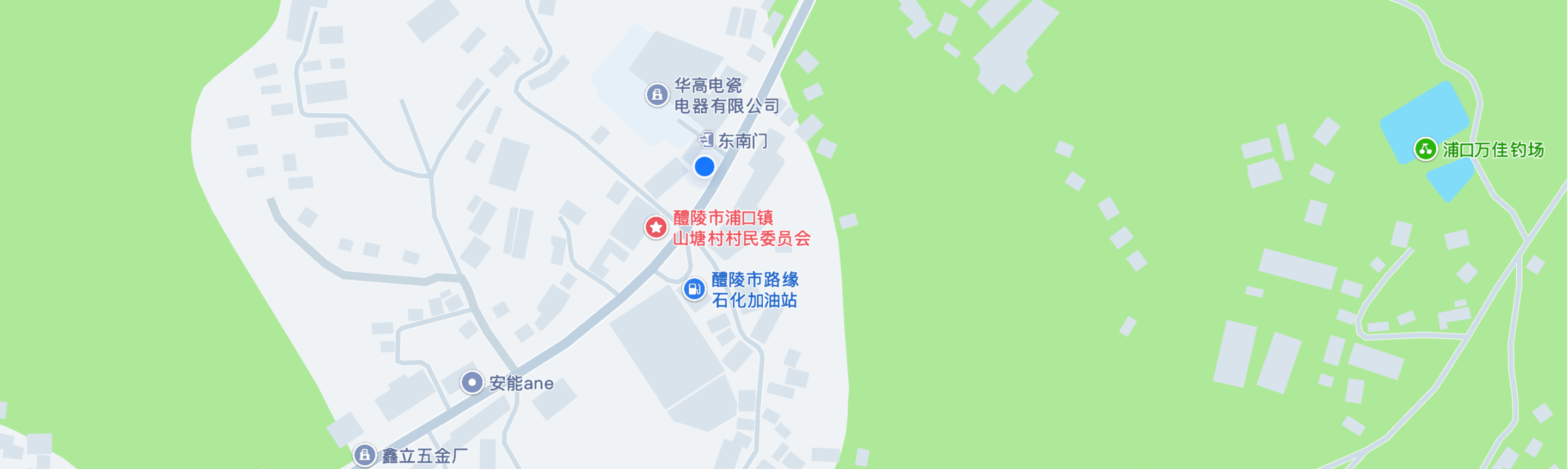 华高电瓷电器有限公司及周边道路位置图